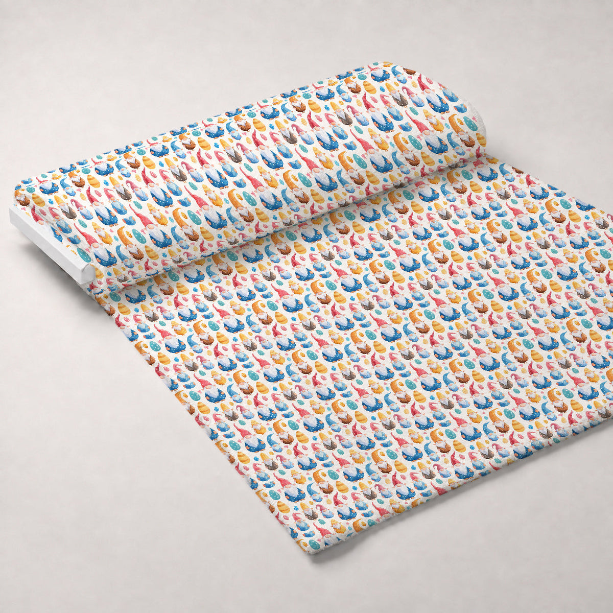 Whiskered Egg Hunt Pattern 9 Fleece Fabric — fleece fabric unrolled bolt preview (mv-fleece-v1:bolt)