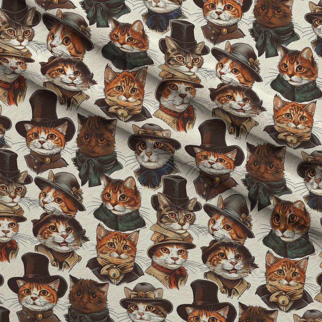 Whiskered Gentry Pattern 1 Fleece Fabric — fleece fabric folded close-up preview (mv-fleece-v1:lying)