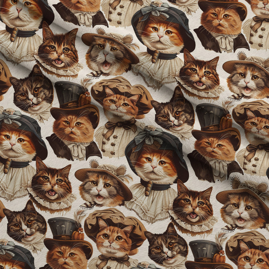 Whiskered Gentry Pattern 2 Fleece Fabric — fleece fabric folded close-up preview (mv-fleece-v1:lying)