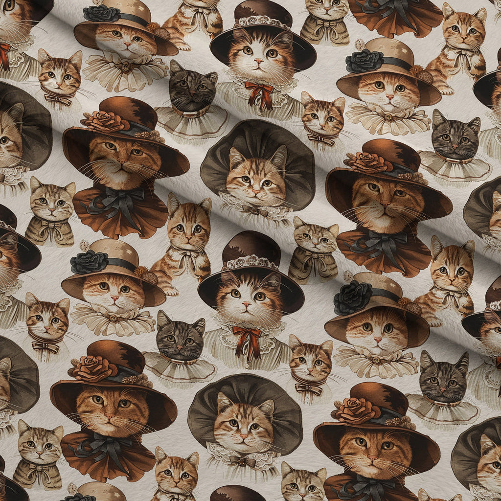 Whiskered Gentry Pattern 4 Fleece Fabric — fleece fabric folded close-up preview (mv-fleece-v1:lying)