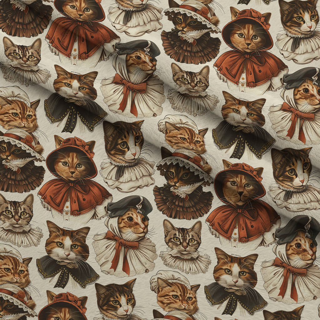 Whiskered Gentry Pattern 7 Fleece Fabric — fleece fabric folded close-up preview (mv-fleece-v1:lying)