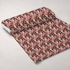 Whiskers and Blossoms Pattern 1 Fleece Fabric — fleece fabric unrolled bolt preview (mv-fleece-v1:bolt)