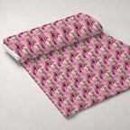 Whiskers and Blossoms Pattern 4 Fleece Fabric — fleece fabric unrolled bolt preview (mv-fleece-v1:bolt)