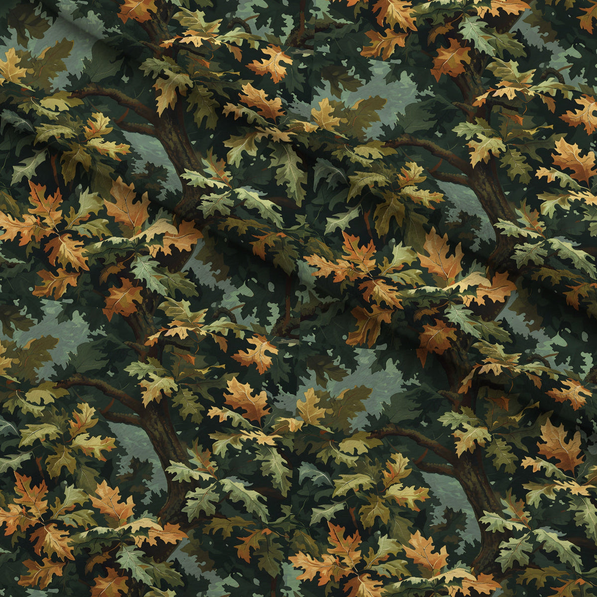 Whitetail Woods Pattern 4 Fleece Fabric — fleece fabric folded close-up preview (mv-fleece-v1:lying)