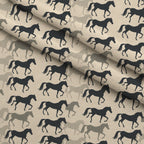 Wild Gallop Pattern 2 Fleece Fabric — fleece fabric folded close-up preview (mv-fleece-v1:lying)