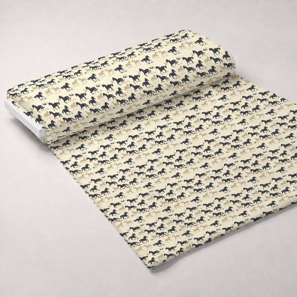 Wild Gallop Pattern 3 Fleece Fabric — fleece fabric unrolled bolt preview (mv-fleece-v1:bolt)