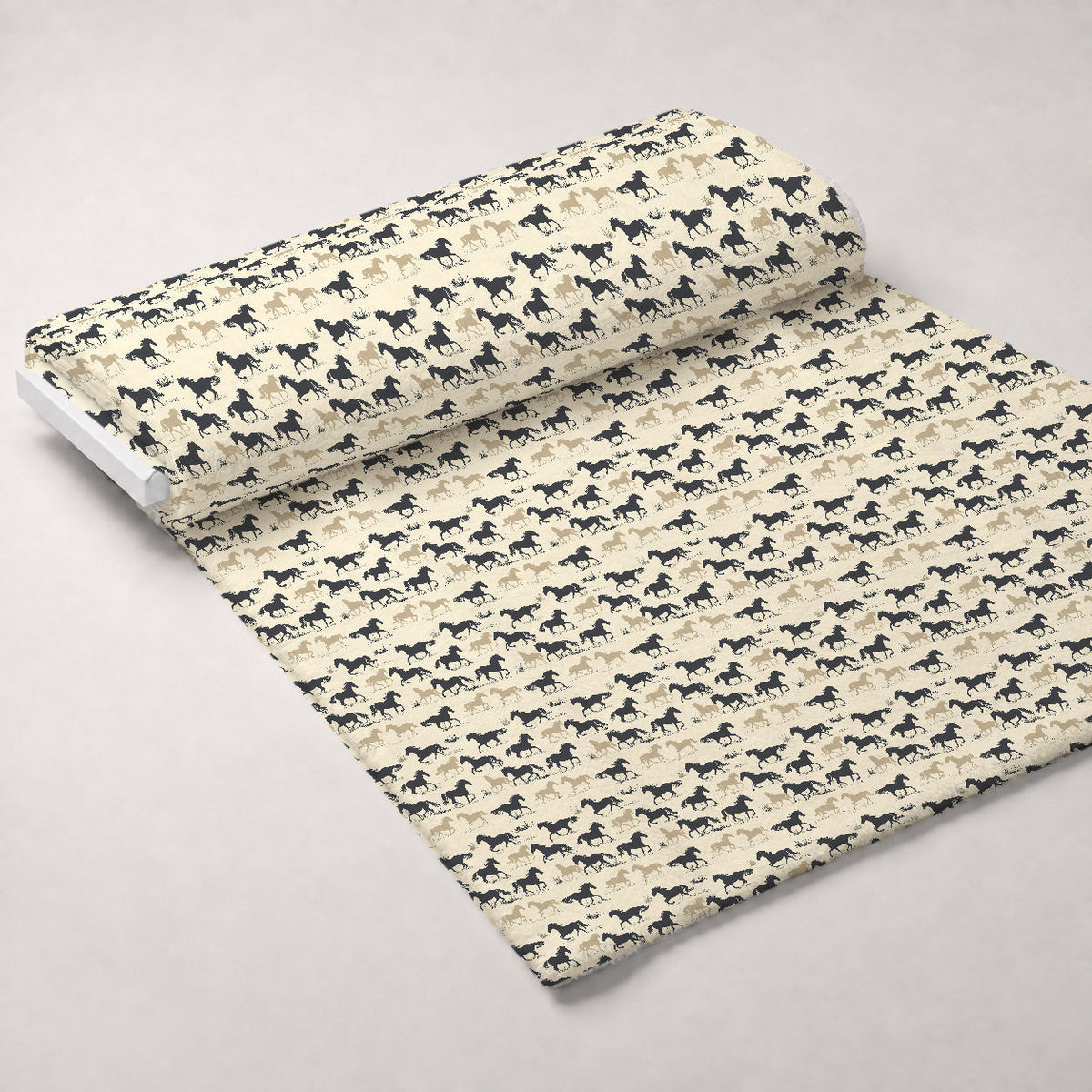 Wild Gallop Pattern 3 Fleece Fabric — fleece fabric unrolled bolt preview (mv-fleece-v1:bolt)