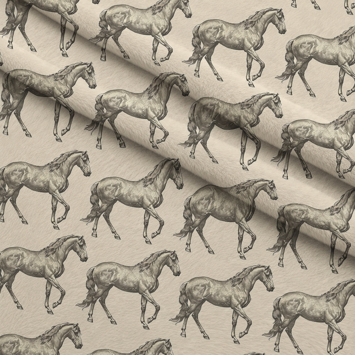 Wild Gallop Pattern 9 Fleece Fabric — fleece fabric folded close-up preview (mv-fleece-v1:lying)