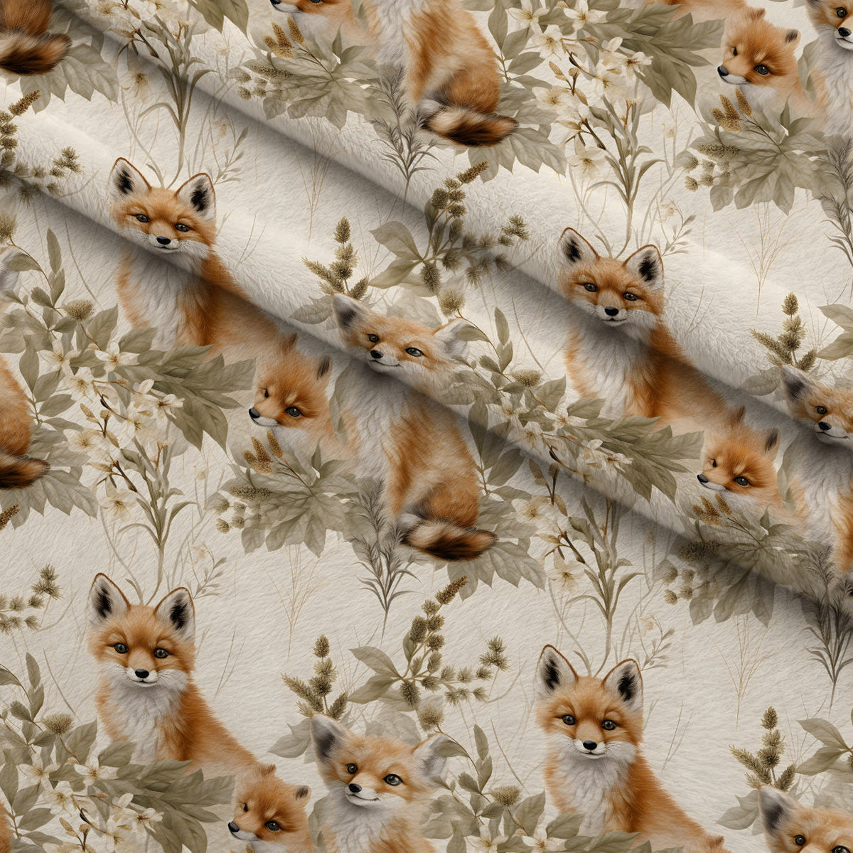 Wildflower Kits Pattern 11 Fleece Fabric — fleece fabric folded close-up preview (mv-fleece-v1:lying)