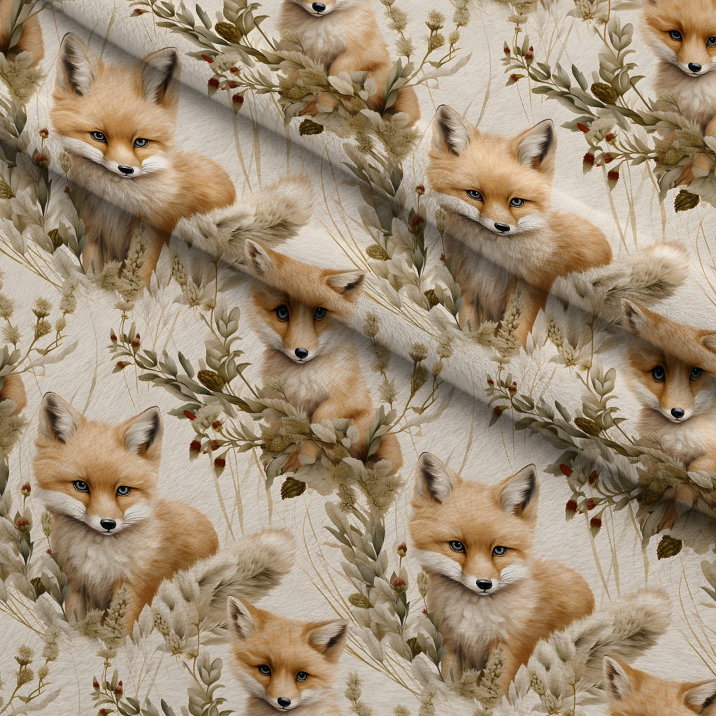 Wildflower Kits Pattern 15 Fleece Fabric — fleece fabric folded close-up preview (mv-fleece-v1:lying)