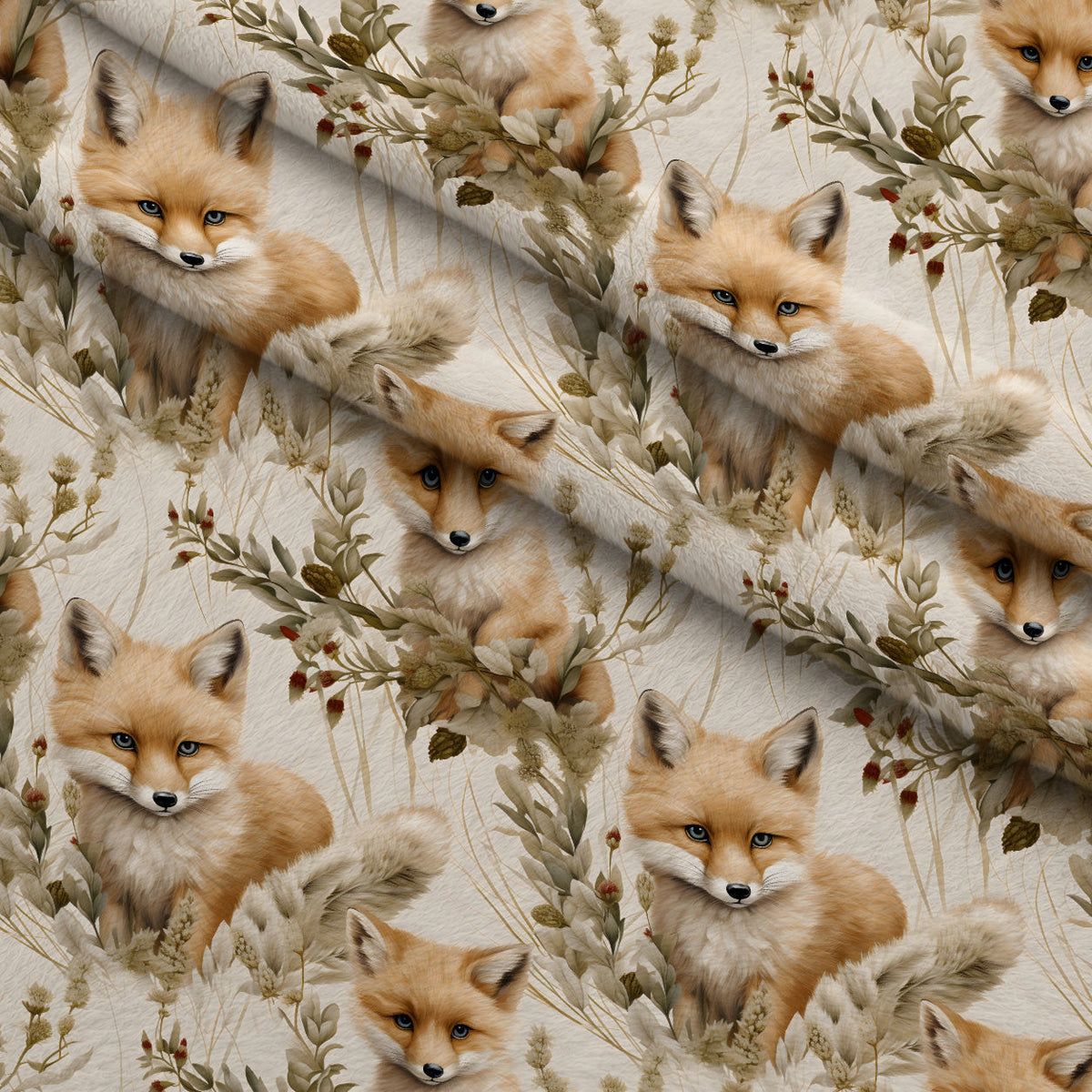 Wildflower Kits Pattern 15 Fleece Fabric — fleece fabric folded close-up preview (mv-fleece-v1:lying)