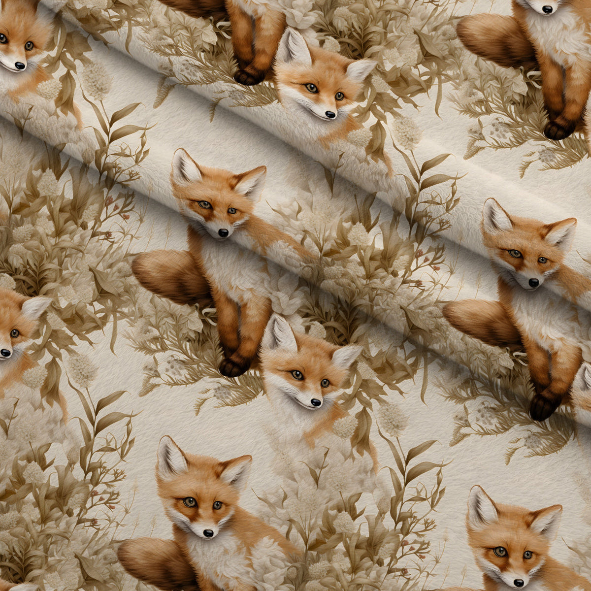 Wildflower Kits Pattern 16 Fleece Fabric — fleece fabric folded close-up preview (mv-fleece-v1:lying)