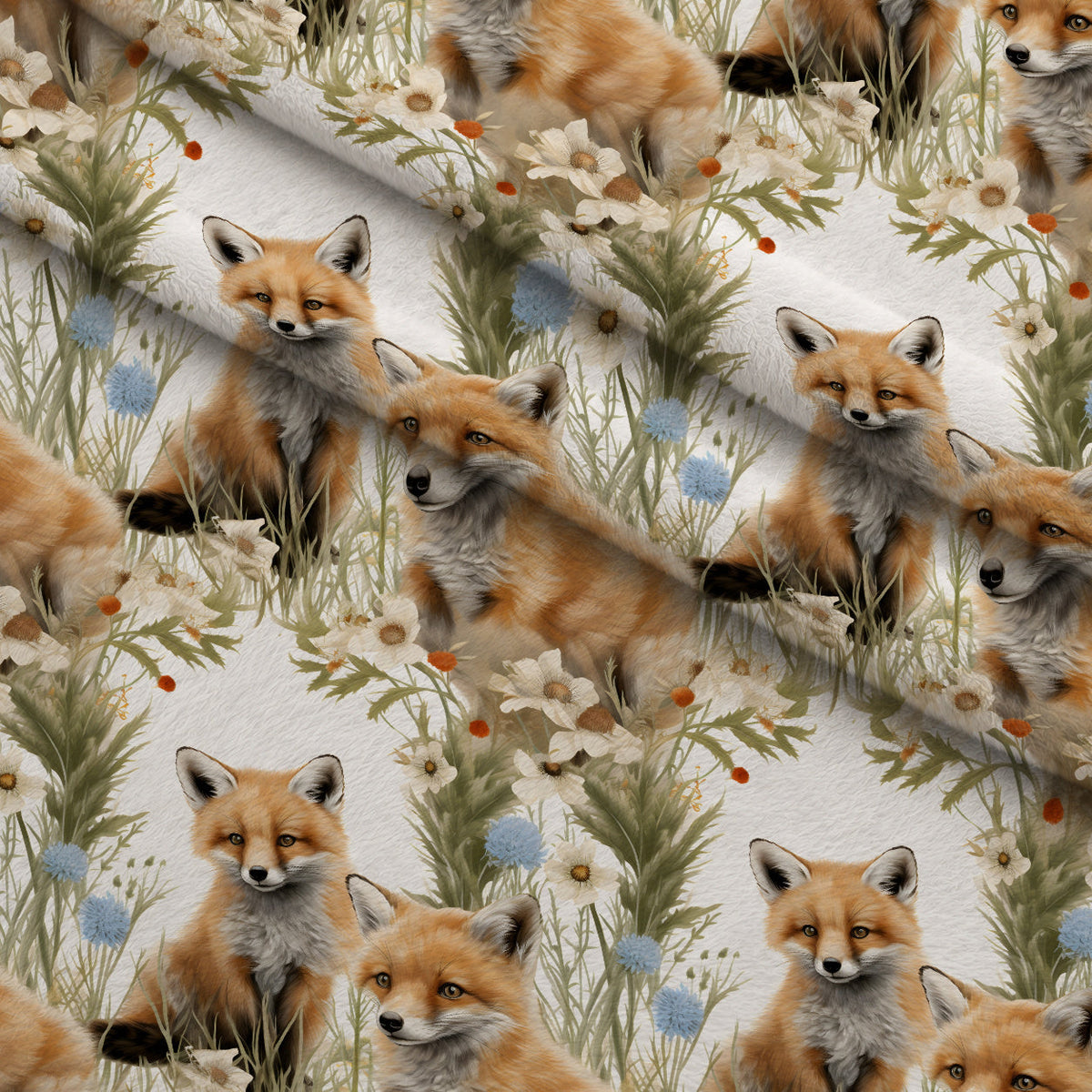 Wildflower Kits Pattern 17 Fleece Fabric — fleece fabric folded close-up preview (mv-fleece-v1:lying)