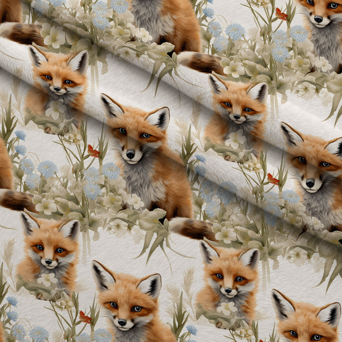 Wildflower Kits Pattern 20 Fleece Fabric — fleece fabric folded close-up preview (mv-fleece-v1:lying)