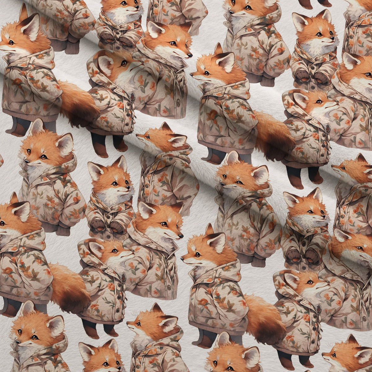 Wildflower Kits Pattern 22 Fleece Fabric — fleece fabric folded close-up preview (mv-fleece-v1:lying)