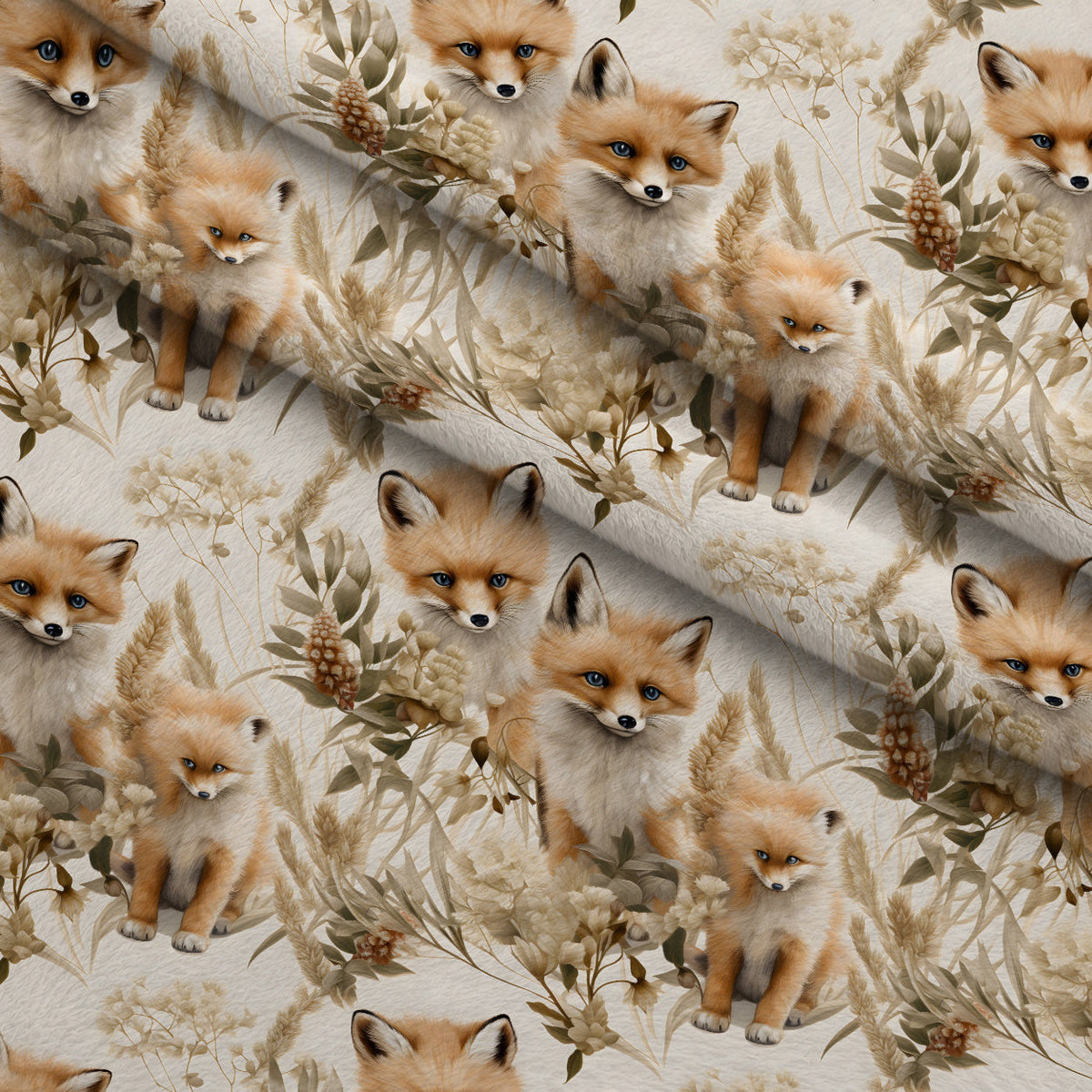 Wildflower Kits Pattern 24 Fleece Fabric — fleece fabric folded close-up preview (mv-fleece-v1:lying)