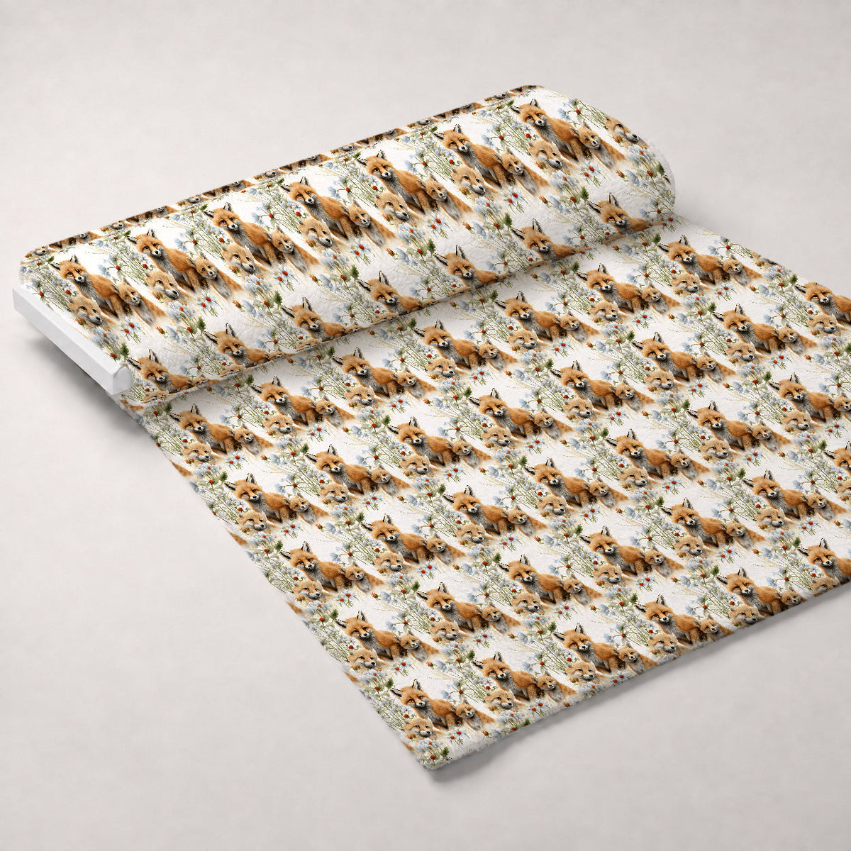 Wildflower Kits Pattern 3 Fleece Fabric — fleece fabric unrolled bolt preview (mv-fleece-v1:bolt)