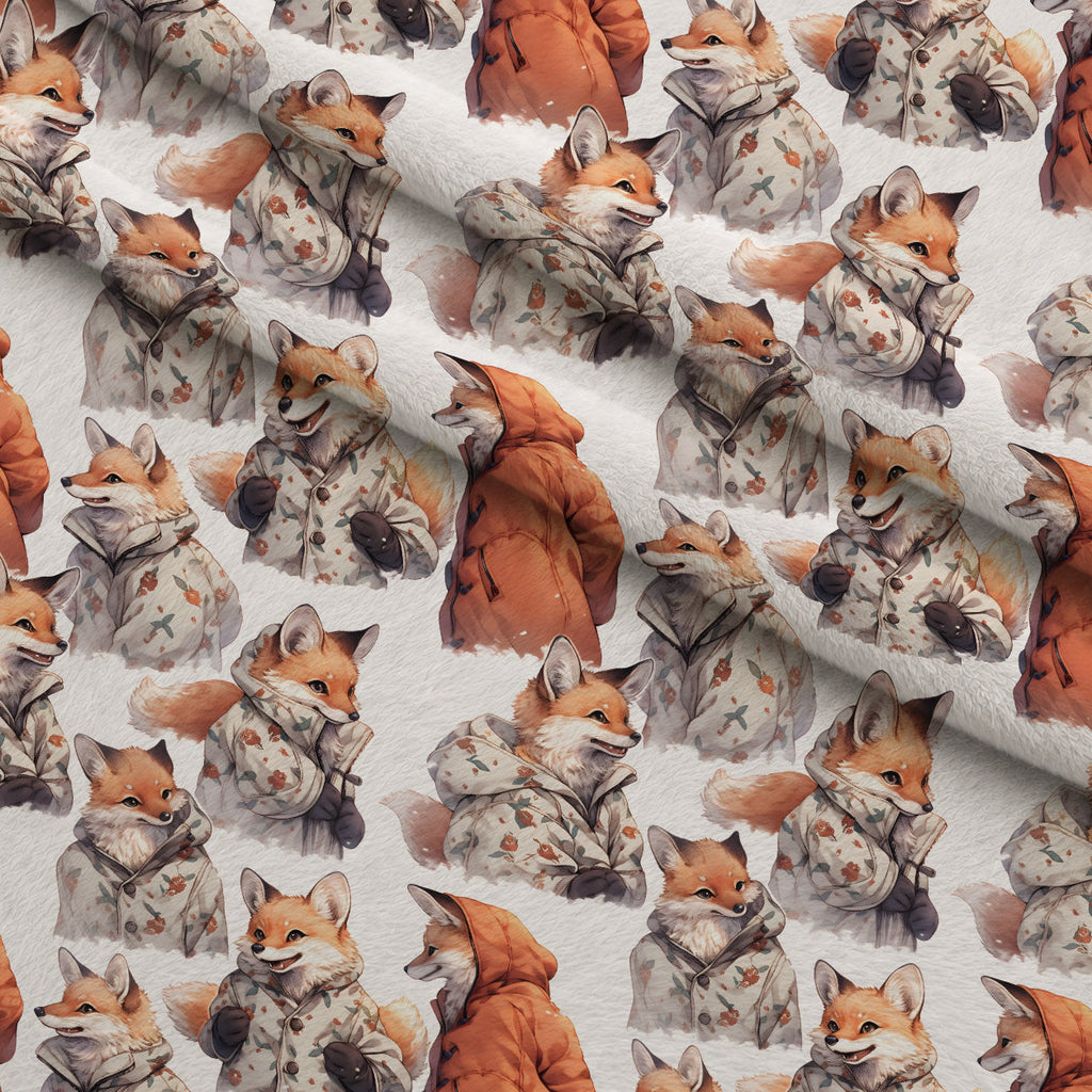 Wildflower Kits Pattern 9 Fleece Fabric — fleece fabric folded close-up preview (mv-fleece-v1:lying)