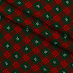 Winter Tartan Plaid with Snowflakes Fleece Fabric — fleece fabric folded close-up preview (mv-fleece-v1:lying)