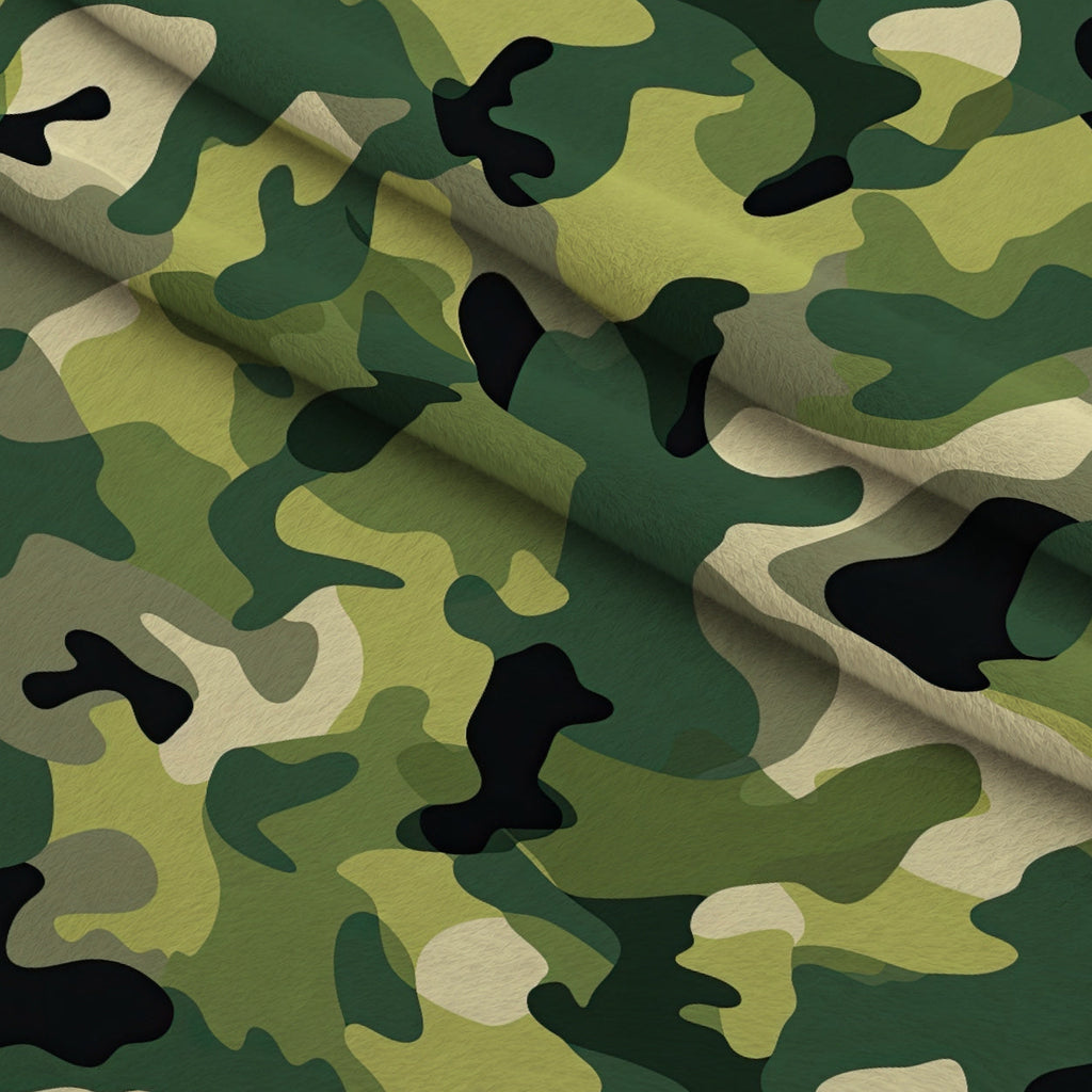 Woodland Recon Pattern 10 Fleece Fabric — fleece fabric folded close-up preview (mv-fleece-v1:lying)