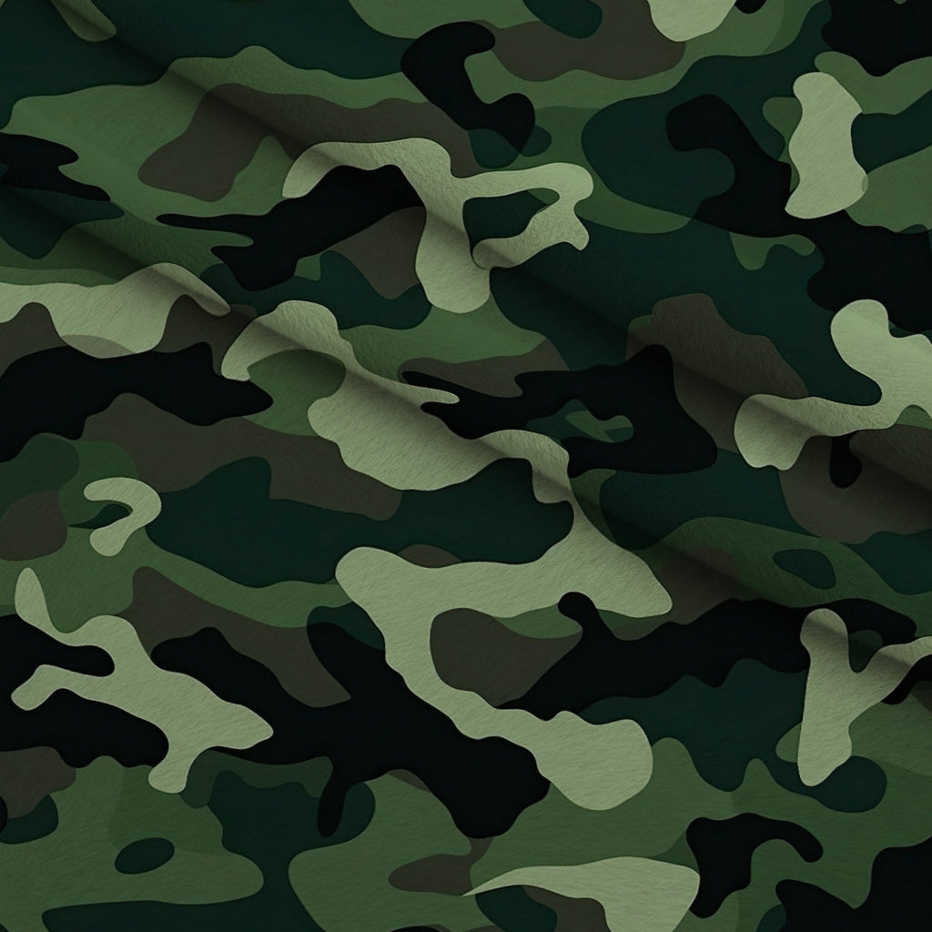 Woodland Recon Pattern 12 Fleece Fabric — fleece fabric folded close-up preview (mv-fleece-v1:lying)