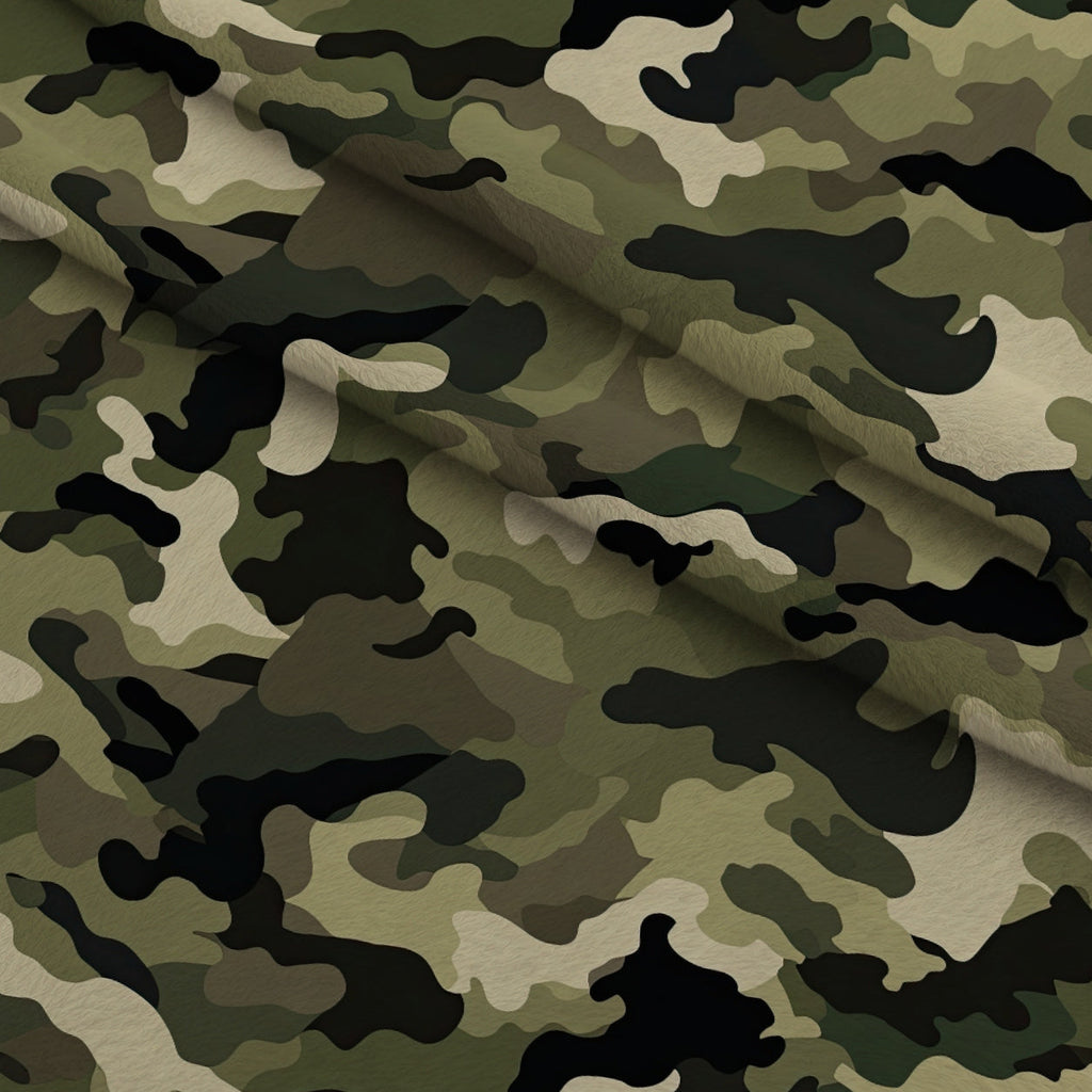 Woodland Recon Pattern 9 Fleece Fabric — fleece fabric folded close-up preview (mv-fleece-v1:lying)