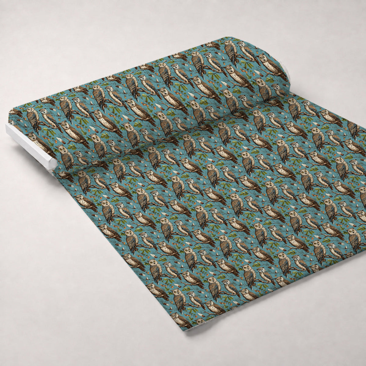 Woodland Watchers Pattern 10 Fleece Fabric — fleece fabric unrolled bolt preview (mv-fleece-v1:bolt)