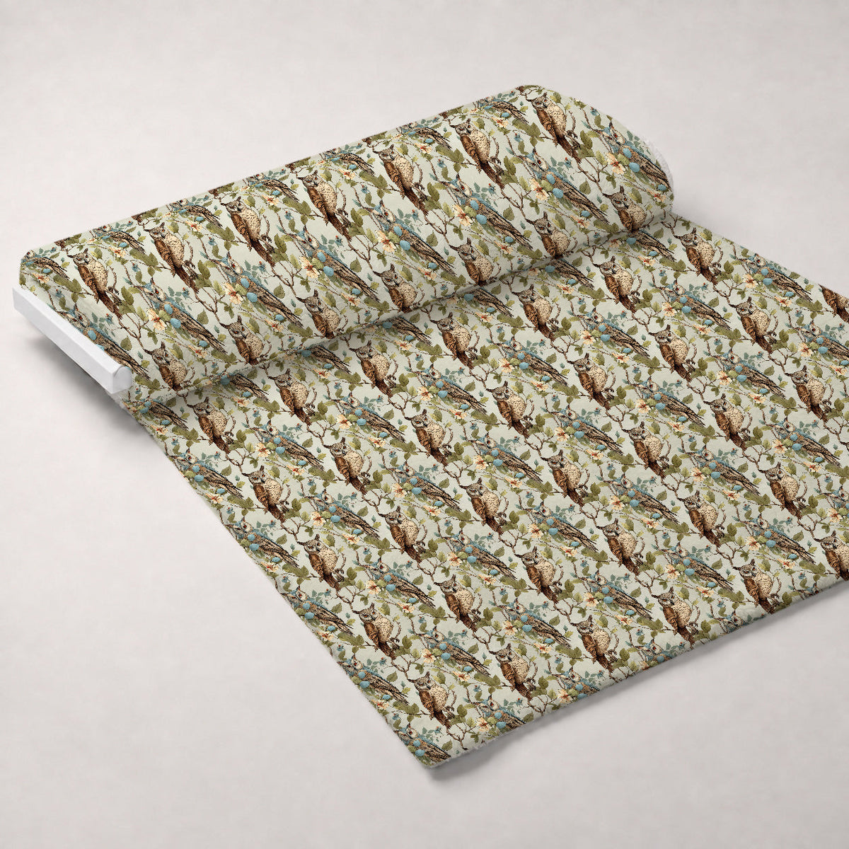 Woodland Watchers Pattern 11 Fleece Fabric — fleece fabric unrolled bolt preview (mv-fleece-v1:bolt)