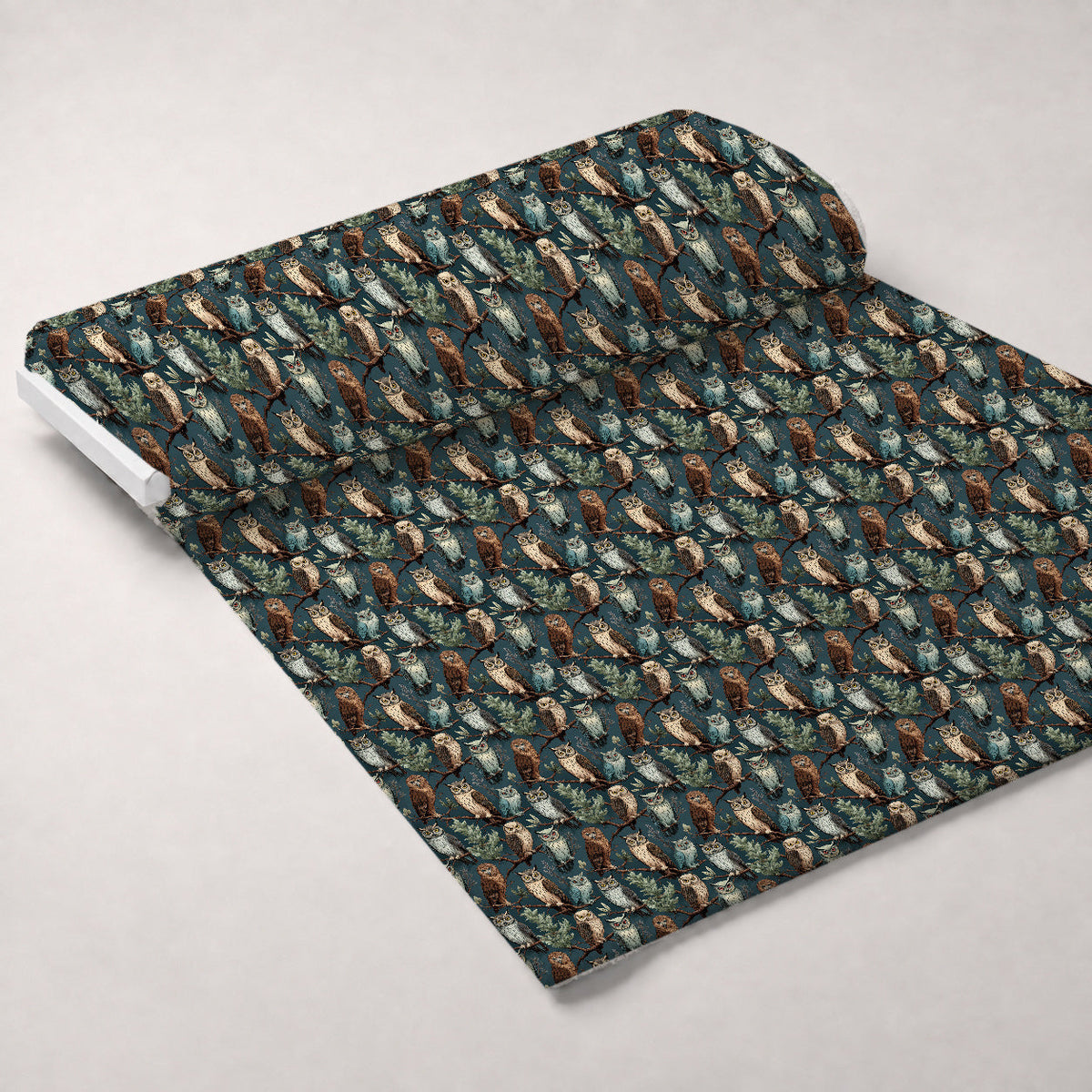 Woodland Watchers Pattern 5 Fleece Fabric — fleece fabric unrolled bolt preview (mv-fleece-v1:bolt)