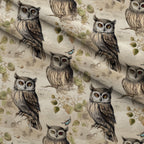 Woodland Watchers Pattern 6 Fleece Fabric — fleece fabric folded close-up preview (mv-fleece-v1:lying)