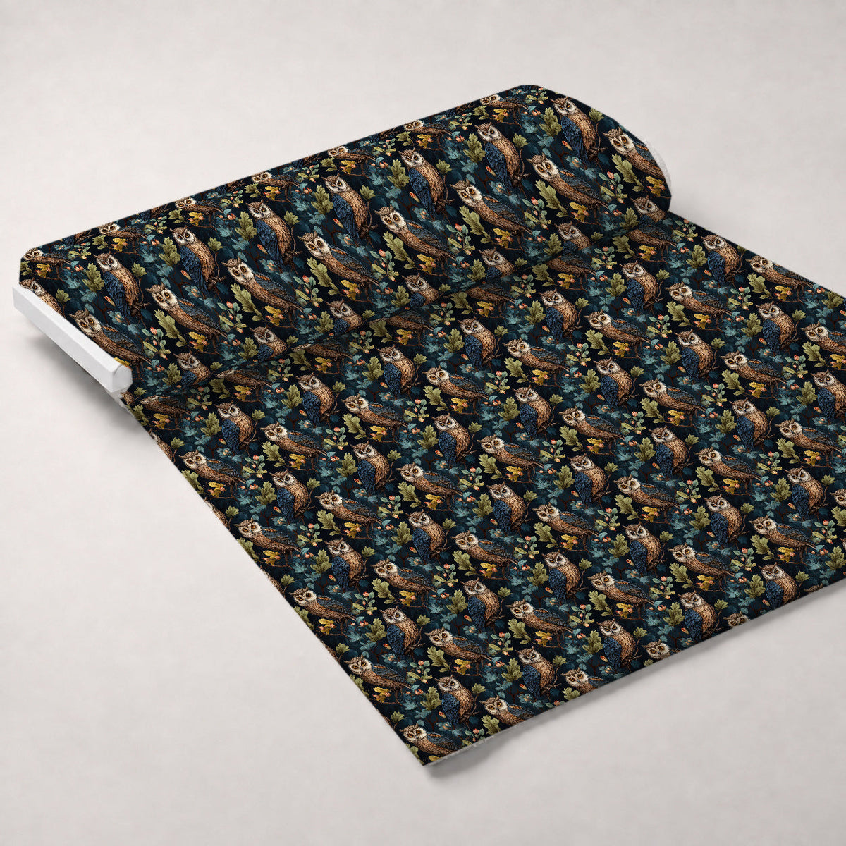 Woodland Watchers Pattern 7 Fleece Fabric — fleece fabric unrolled bolt preview (mv-fleece-v1:bolt)