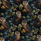 Woodland Watchers Pattern 7 Fleece Fabric — fleece fabric folded close-up preview (mv-fleece-v1:lying)
