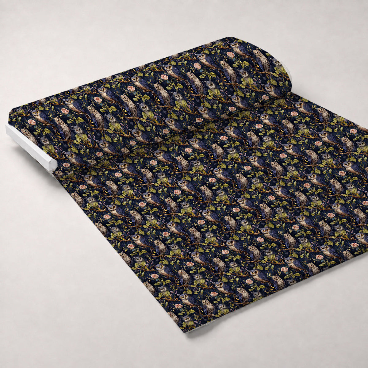 Woodland Watchers Pattern 8 Fleece Fabric — fleece fabric unrolled bolt preview (mv-fleece-v1:bolt)