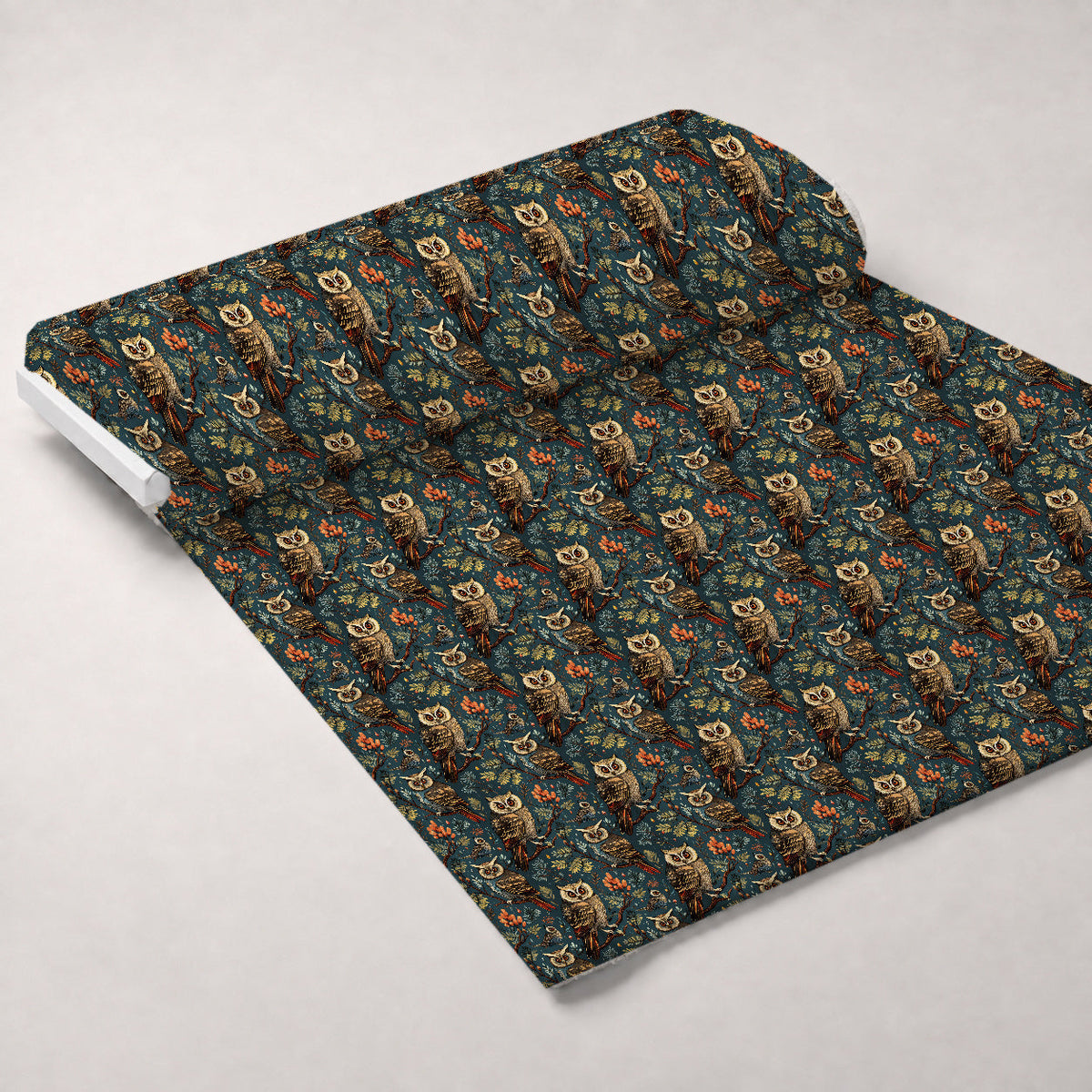 Woodland Watchers Pattern 9 Fleece Fabric — fleece fabric unrolled bolt preview (mv-fleece-v1:bolt)