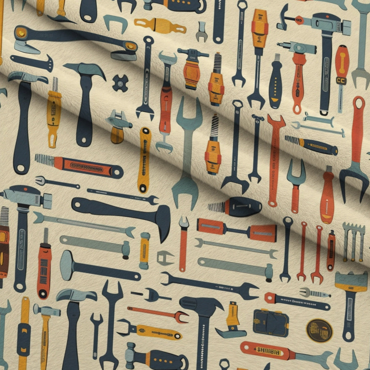 Wrench Works Pattern 10 Fleece Fabric — fleece fabric folded close-up preview (mv-fleece-v1:lying)