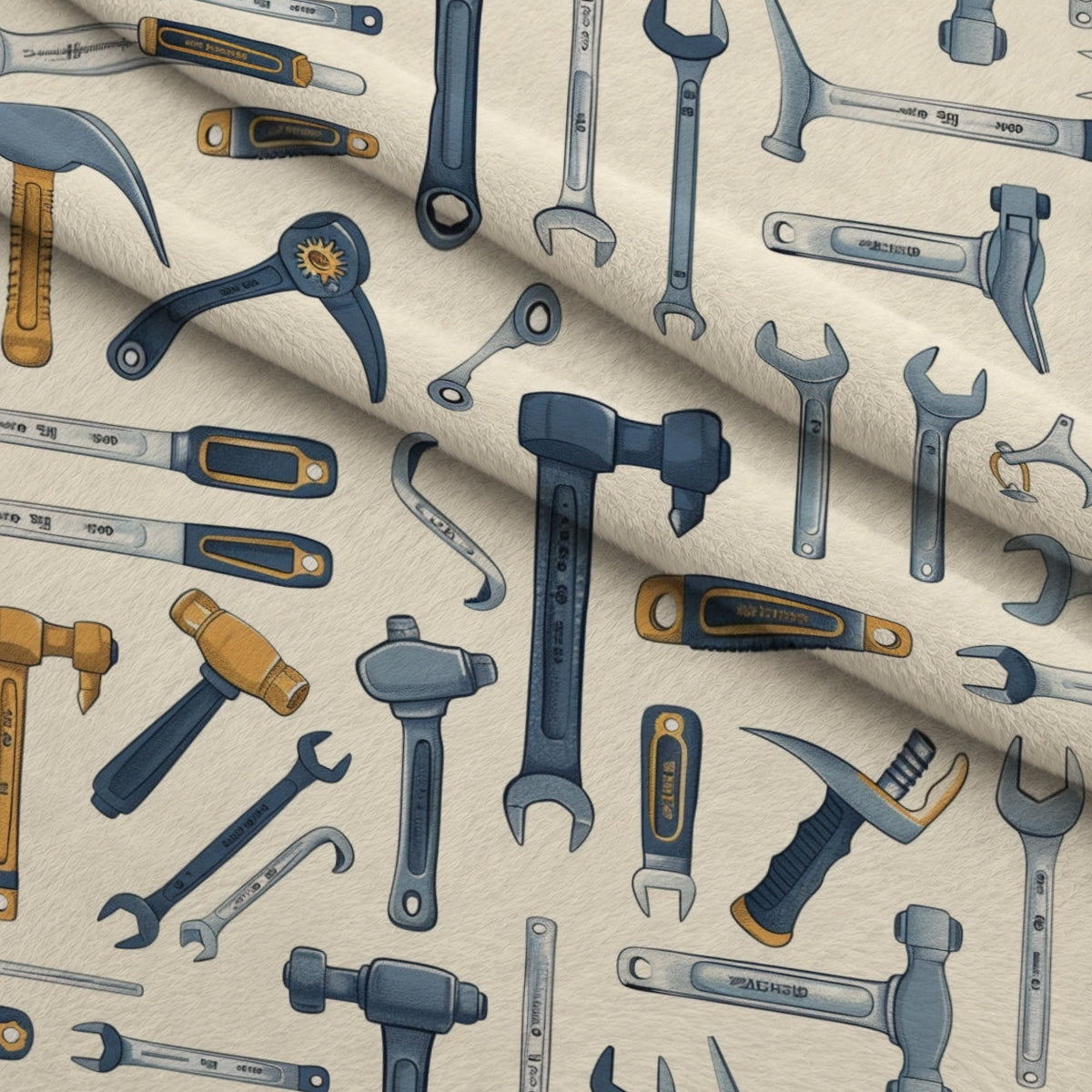 Wrench Works Pattern 12 Fleece Fabric — fleece fabric folded close-up preview (mv-fleece-v1:lying)