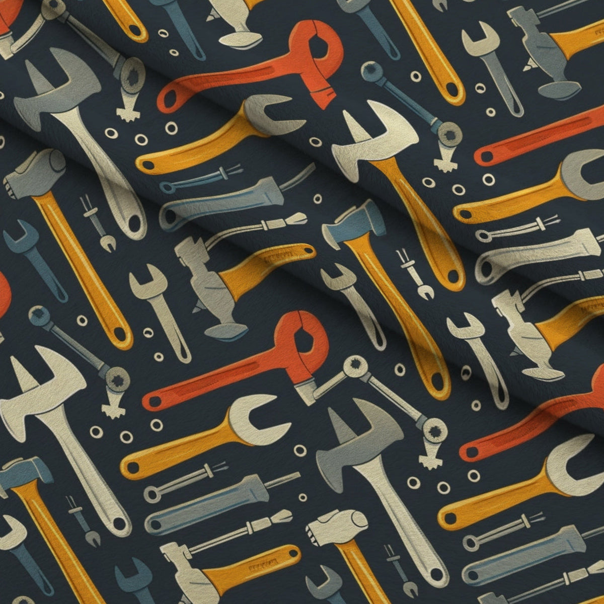 Wrench Works Pattern 14 Fleece Fabric — fleece fabric folded close-up preview (mv-fleece-v1:lying)