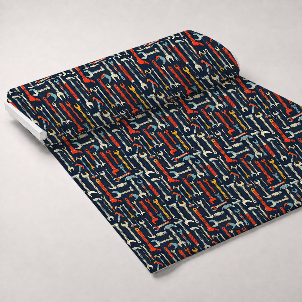 Wrench Works Pattern 3 Fleece Fabric — fleece fabric unrolled bolt preview (mv-fleece-v1:bolt)