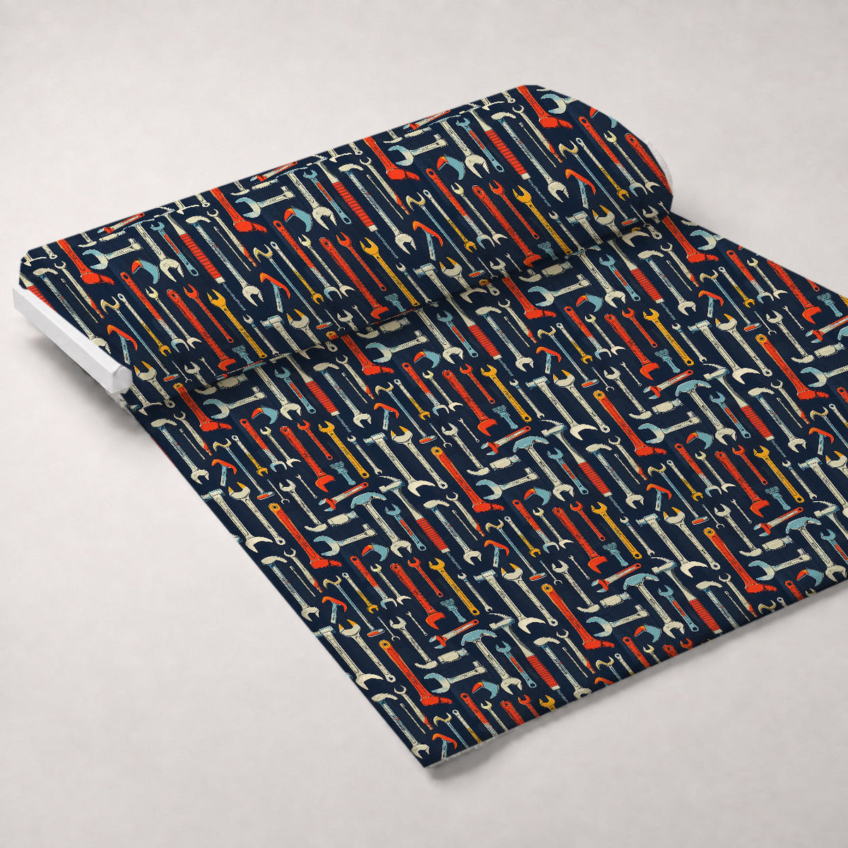 Wrench Works Pattern 3 Fleece Fabric — fleece fabric unrolled bolt preview (mv-fleece-v1:bolt)