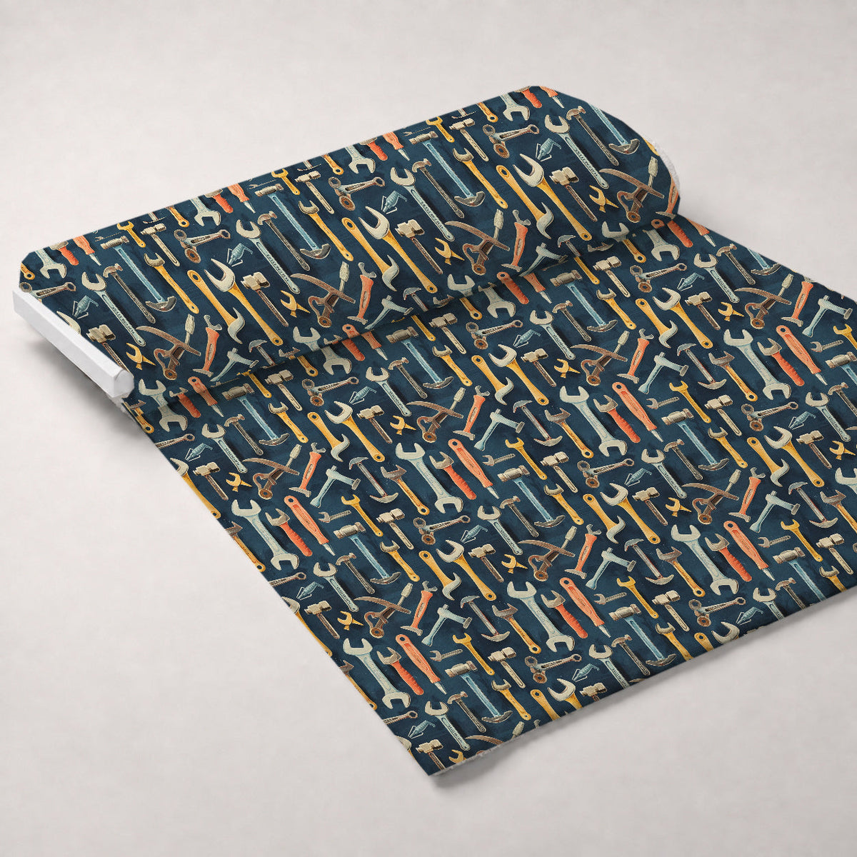 Wrench Works Pattern 4 Fleece Fabric — fleece fabric unrolled bolt preview (mv-fleece-v1:bolt)