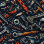 Wrench Works Pattern 9 Fleece Fabric — fleece fabric folded close-up preview (mv-fleece-v1:lying)