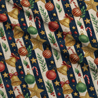 Yuletide Baubles Pattern 10 Fleece Fabric — fleece fabric folded close-up preview (mv-fleece-v1:lying)