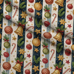 Yuletide Baubles Pattern 6 Fleece Fabric — fleece fabric folded close-up preview (mv-fleece-v1:lying)