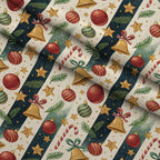 Yuletide Baubles Pattern 7 Fleece Fabric — fleece fabric folded close-up preview (mv-fleece-v1:lying)