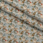 Yuletide Elves Pattern 7 Fleece Fabric — fleece fabric folded close-up preview (mv-fleece-v1:lying)