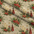 Yuletide Hare Pattern 34 Fleece Fabric — fleece fabric folded close-up preview (mv-fleece-v1:lying)