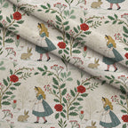 Yuletide Hare Pattern 46 Fleece Fabric — fleece fabric folded close-up preview (mv-fleece-v1:lying)