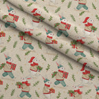 Yuletide Hare Pattern 55 Fleece Fabric — fleece fabric folded close-up preview (mv-fleece-v1:lying)