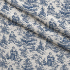Yuletide Toile Pattern 3 Fleece Fabric — fleece fabric folded close-up preview (mv-fleece-v1:lying)