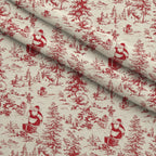 Yuletide Toile Pattern 6 Fleece Fabric — fleece fabric folded close-up preview (mv-fleece-v1:lying)